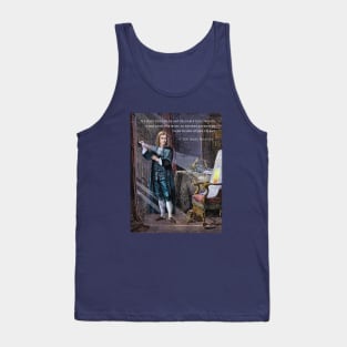 Isaac Newton portrait and quote: If I have ever made any valuable discoveries, it has been due more to patient attention, than to any other talent. Tank Top